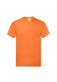 FRUIT OF THE LOOM - Oryginalna Bawełniana Koszulka Unisex Dla Dorosłych. Kolor: żółty, pomarańczowy, wielokolorowy. Materiał: bawełna