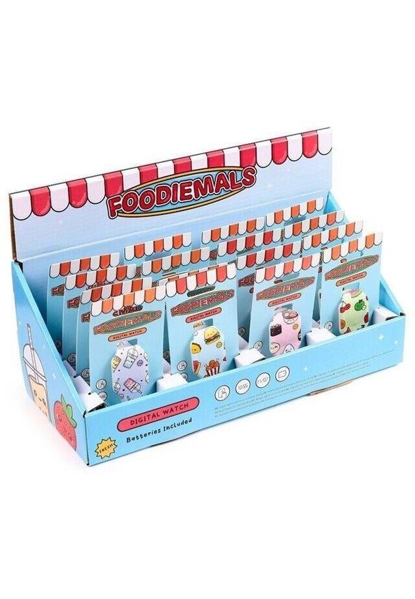 Puckator - Zegarek cyfrowy silikonowy Foodiemals MIX. Rodzaj zegarka: cyfrowe