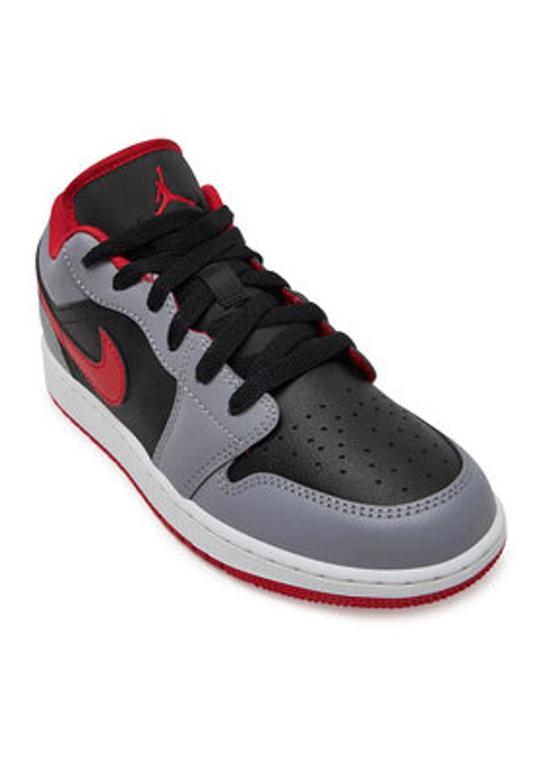 Nike Sneakersy Air Jordan 1 Low (GS) 553560 060 Czarny. Kolor: czarny. Materiał: skóra. Model: Nike Air Jordan