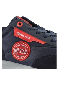 Big-Star - Granatowe Sneakersy Big Star Męskie Modne Półbuty. Okazja: na co dzień. Kolor: niebieski. Materiał: zamsz, materiał, skóra ekologiczna. Szerokość cholewki: normalna. Sport: fitness #9