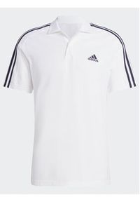 Adidas - adidas Polo Essentials Piqué Embroidered Small Logo 3-Stripes Polo Shirt IC9312 Biały Regular Fit. Typ kołnierza: polo. Kolor: biały. Materiał: bawełna #5