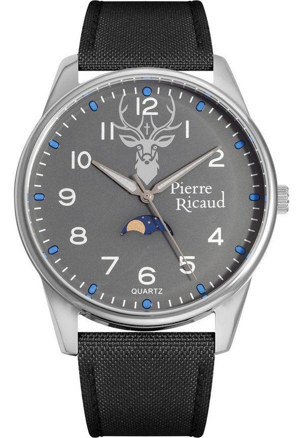 Zegarek Pierre Ricaud Zegarek męski Pierre Ricaud P60037.5227QF czarny. Kolor: czarny