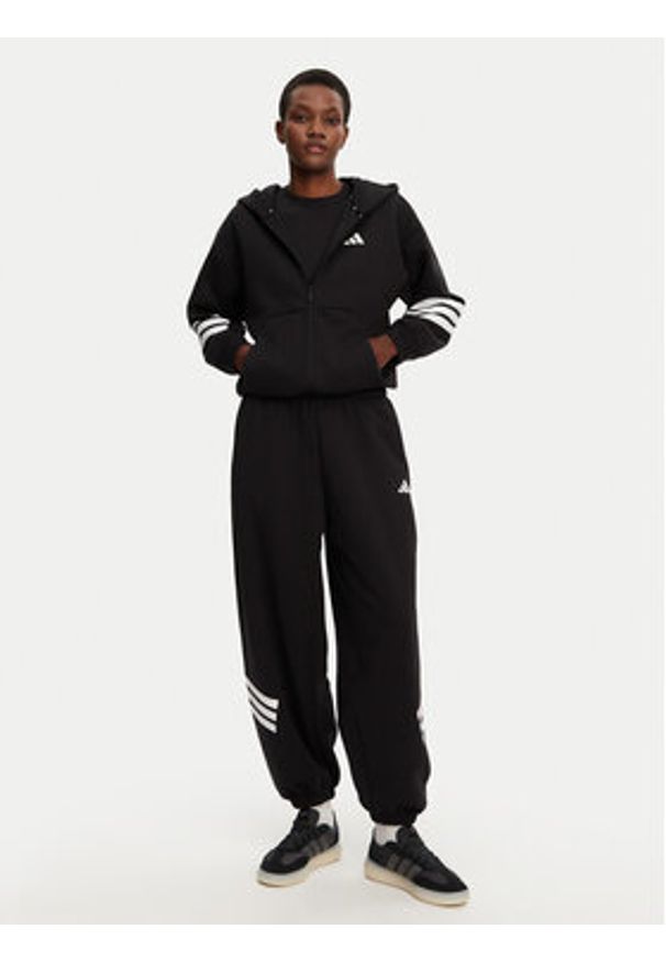 Adidas - adidas Bluza Future Icons 3-Stripes JE0171 Czarny Regular Fit. Kolor: czarny. Materiał: bawełna, syntetyk