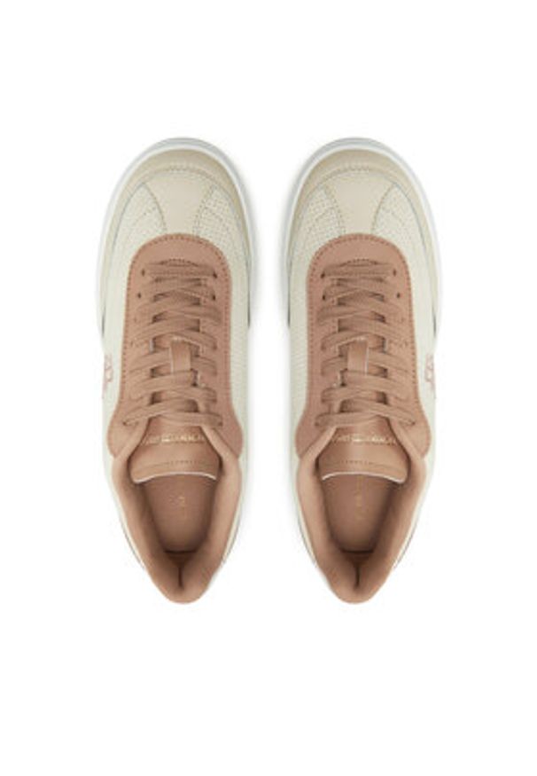 TOMMY HILFIGER - Tommy Hilfiger Sneakersy Th Heritage Sneaker Perf FW0FW08380 Beżowy. Kolor: beżowy. Materiał: skóra