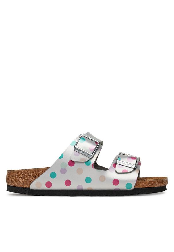 Klapki Birkenstock. Kolor: srebrny