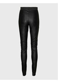 Vero Moda Spodnie z imitacji skóry Storm 10270787 Czarny Slim Fit. Kolor: czarny. Materiał: skóra
