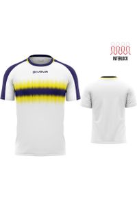 T-shirt Givova Radio Sport w Niebiesko-Żółtym Kolorze. Kolor: niebieski, żółty, wielokolorowy. Materiał: poliester. Sport: fitness, kolarstwo, joga i pilates