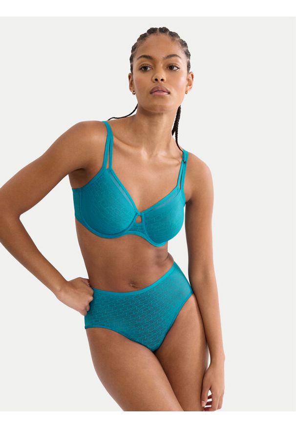 Triumph Figi klasyczne z wysokim stanem Triumph Signature Sheer Maxi EX 10215936 Niebieski. Stan: podwyższony. Kolor: niebieski. Materiał: syntetyk