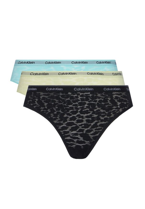 Calvin Klein Underwear Komplet 3 par fig brazylijskich 000QD5225E Kolorowy. Materiał: syntetyk. Wzór: kolorowy