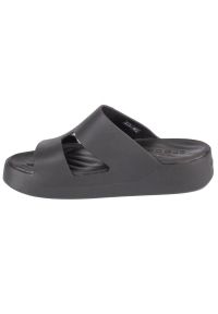 Klapki Crocs Gataway Platform H-Strap 209409-001 czarne. Okazja: na plażę. Nosek buta: otwarty. Kolor: czarny. Materiał: materiał. Sezon: lato. Obcas: na platformie #5