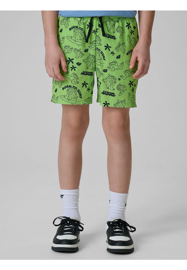 4f - 4F Spodenki plażowe boardshorty chłopięce - multikolor 122/128 (6-8 lat). Kolor: wielokolorowy. Materiał: włókno