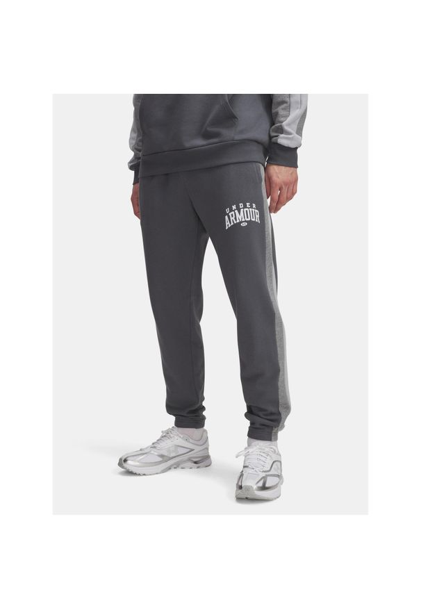 Spodnie treningowe męskie Under Armour Rival Fleece. Kolor: szary. Sport: fitness