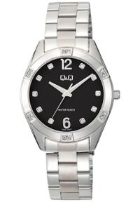 Zegarek damski QQ Q83B-006P CYRKONIE srebrny. Kolor: srebrny #1