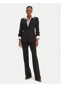 Hugo - HUGO Spodnie materiałowe Hilayla 50555896 Czarny Slim Fit. Kolor: czarny. Materiał: wiskoza, syntetyk, materiał #3