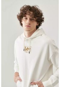 Lee - LEE LOOSE HOODIE MĘSKA BLUZA Z KAPTUREM LOGO ECRU L83SSPNQ. Typ kołnierza: kaptur #2
