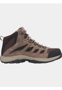 columbia - Buty Turystyczne Niskie Męskie Columbia Crestwood Mid WP. Kolor: brązowy. Sport: turystyka piesza