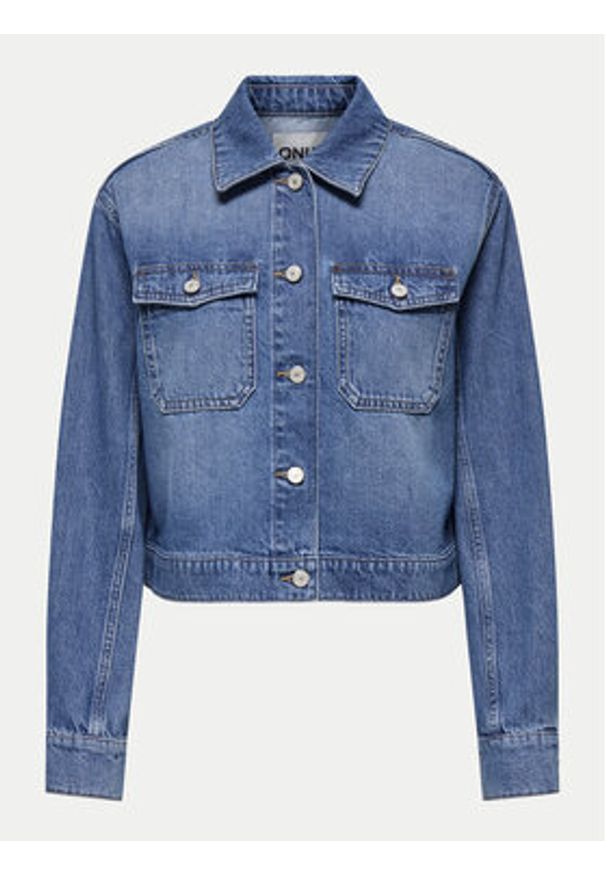 only - ONLY Kurtka jeansowa Lumi 15339977 Niebieski Regular Fit. Kolor: niebieski. Materiał: bawełna