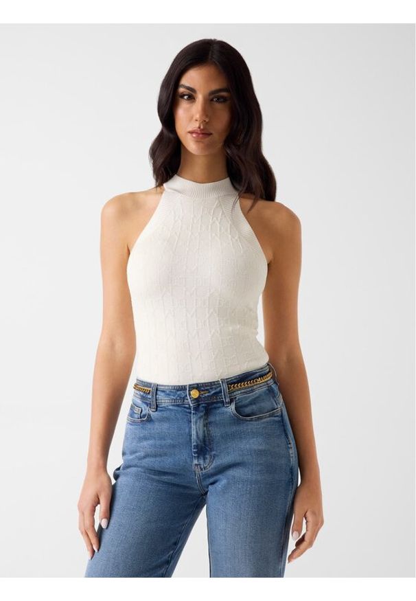 Marciano Guess Sweter G6GR25 Z0766 Écru Classic Fit. Materiał: wiskoza