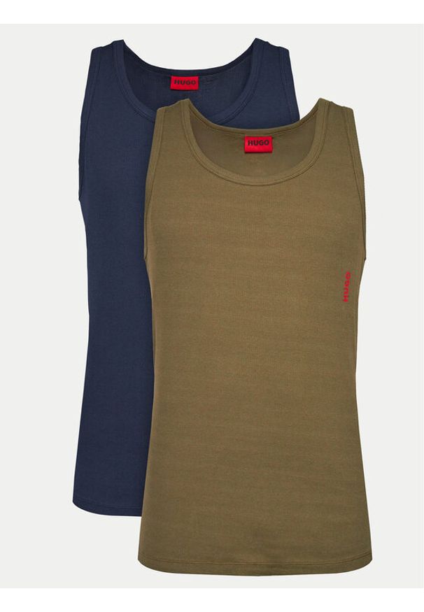 Hugo Komplet 2 tank topów 50469790 Kolorowy Slim Fit. Materiał: bawełna. Wzór: kolorowy