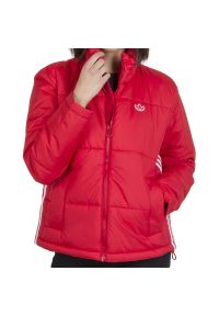 Adidas - ADIDAS SHORT PUFFER JACKET > GK8556. Materiał: poliester, materiał, puch, polar, tkanina. Wzór: ze splotem. Styl: klasyczny #1