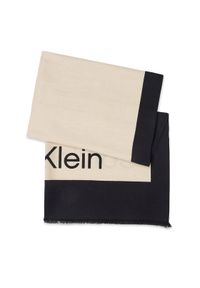 Calvin Klein Chusta Summer Story K60K611735 Beżowy. Kolor: beżowy. Materiał: materiał #1