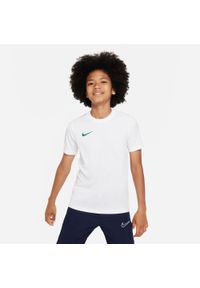 Koszulka treningowa chłopięca Nike JR Park Vii. Kolor: biały. Długość rękawa: krótki rękaw. Długość: krótkie