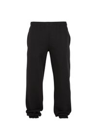 Urban Classics - Męskie Luźne Spodnie Dresowe Basic. Kolor: czarny. Materiał: dresówka. Długość: długie