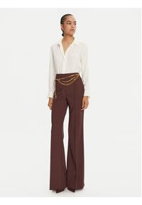 Elisabetta Franchi Spodnie materiałowe PA-121-56E2-V380 Brązowy Regular Fit. Kolor: brązowy. Materiał: syntetyk #5