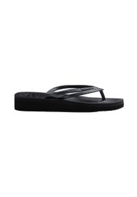 Havaianas japonki WEDGES damskie kolor czarny na koturnie 4146317.0090. Kolor: czarny. Materiał: materiał. Wzór: gładki. Obcas: na koturnie #5