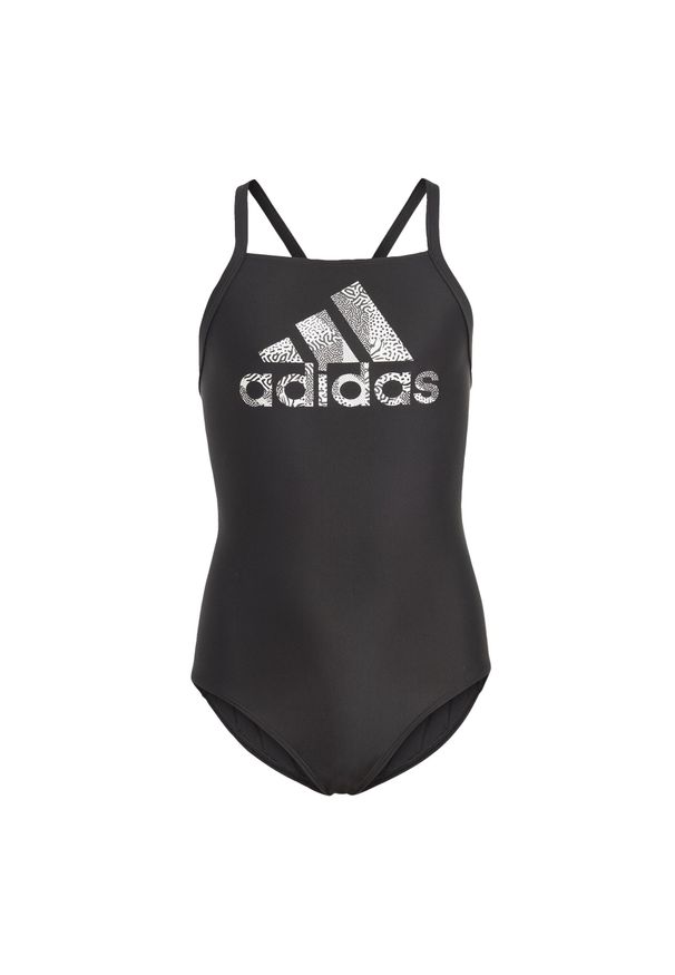 Adidas - Big Logo Swimsuit. Kolor: biały, wielokolorowy, czarny. Materiał: materiał