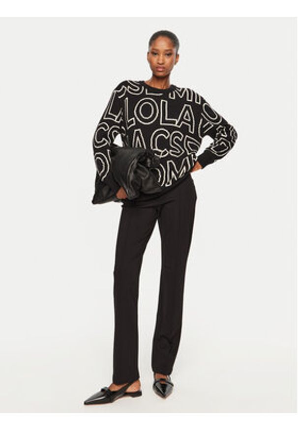 LOLA CASADEMUNT Sweter LF2411011 Czarny Regular Fit. Kolor: czarny. Materiał: bawełna