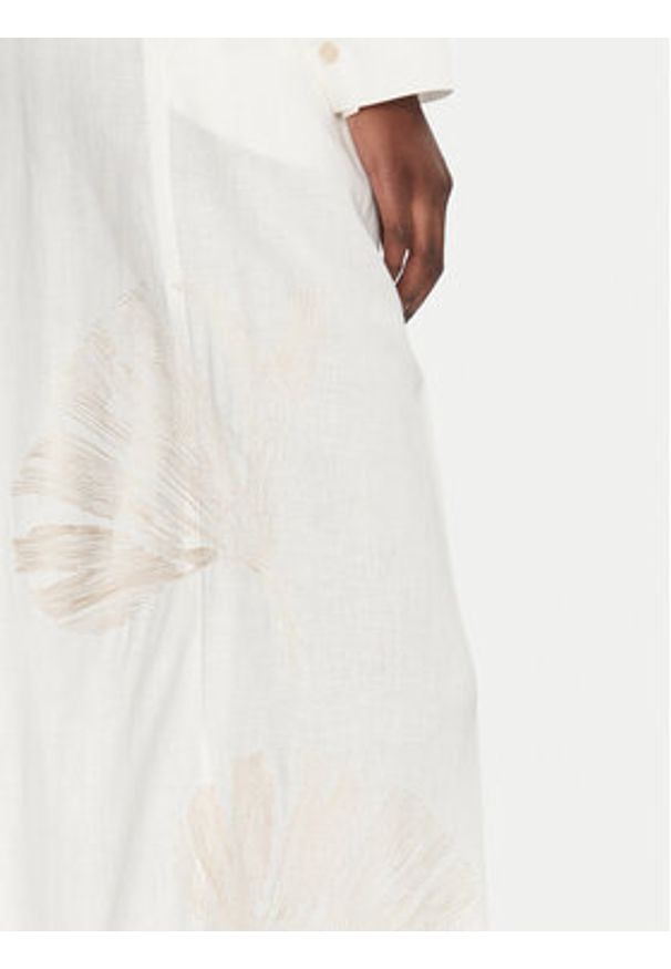 ACCESS FASHION Spodnie palazzo 53-5087-133 Biały Wide Leg. Kolor: biały. Materiał: len