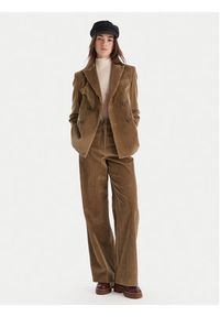 Weekend Max Mara Spodnie materiałowe Tania 2525136092 Brązowy Wide Leg. Kolor: brązowy. Materiał: bawełna #4