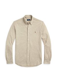 Polo Ralph Lauren Koszula 710654408119 Beżowy Regular Fit. Typ kołnierza: polo. Kolor: beżowy. Materiał: bawełna