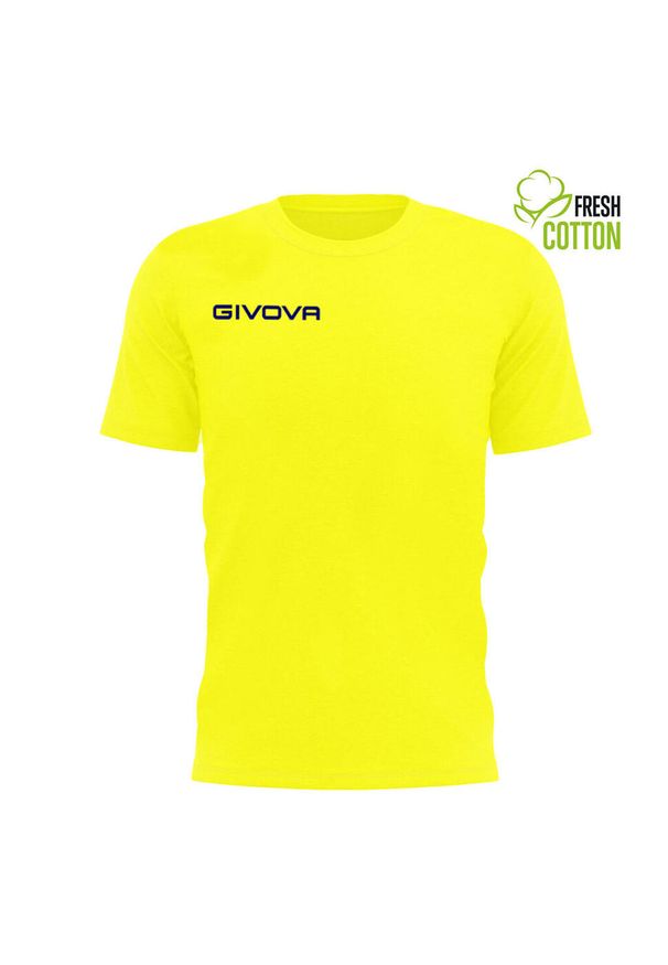 Koszulka Givova z bawełny XL - Świeży i Stylowy Żółty Kolor. Kolor: żółty. Materiał: bawełna. Sport: piłka nożna