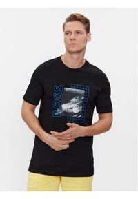 BOSS - Boss T-Shirt Tiburt 412 50495689 Czarny Regular Fit. Kolor: czarny. Materiał: bawełna #1