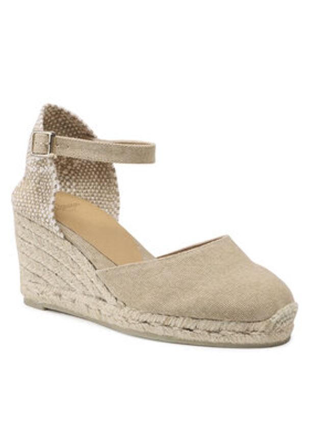 Castañer Espadryle Carol/6/002 021655-2017 Beżowy. Kolor: beżowy. Materiał: materiał