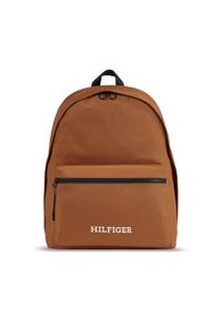 TOMMY HILFIGER - Tommy Hilfiger Plecak Th Monotype Dome Backpack AM0AM12112 Beżowy. Kolor: beżowy