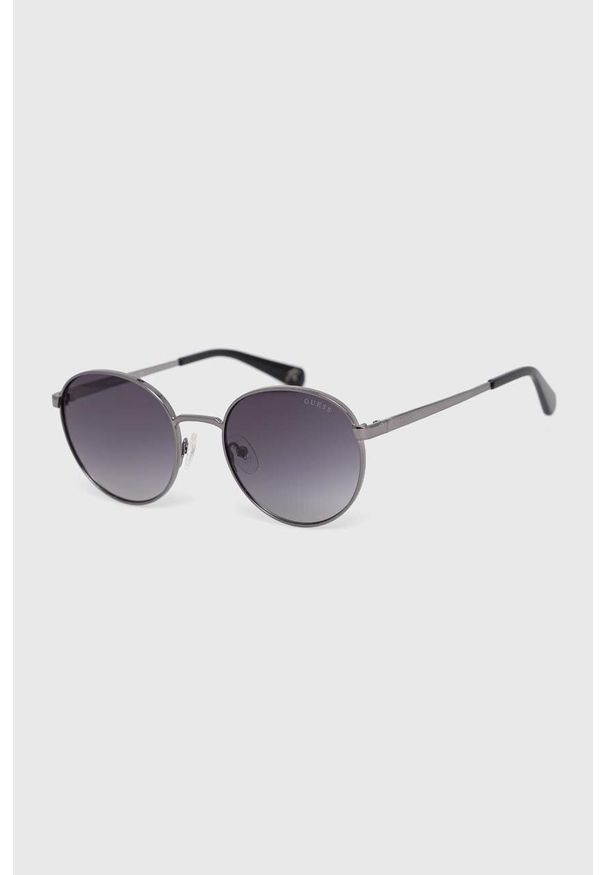 Guess okulary przeciwsłoneczne kolor szary. Kształt: okrągłe. Kolor: szary