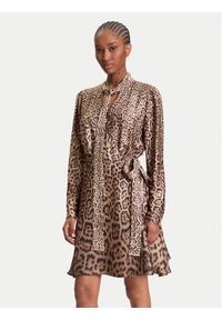 Marciano Guess Sukienka codzienna 5YGK28 7298A Brązowy Regular Fit. Okazja: na co dzień. Kolor: brązowy. Materiał: wiskoza. Typ sukienki: proste. Styl: casual