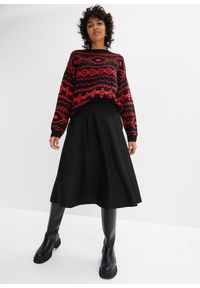 bonprix - Spódnica midi z mieszanki wiskozy, dł. za kolano. Kolor: czarny. Materiał: wiskoza #2