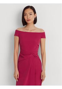 Lauren Ralph Lauren Sukienka koktajlowa 253863510016 Różowy Regular Fit. Kolor: różowy. Materiał: syntetyk. Styl: wizytowy