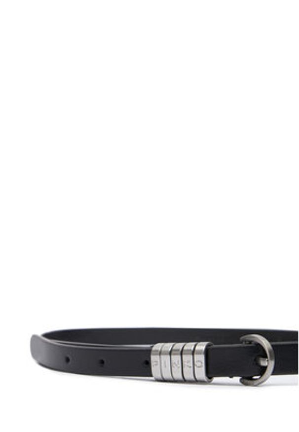 Pinko - PINKO Pasek Damski Saddle Belt H1,2 20252 PLT01 105479.A1AC Czarny. Kolor: czarny. Materiał: skóra