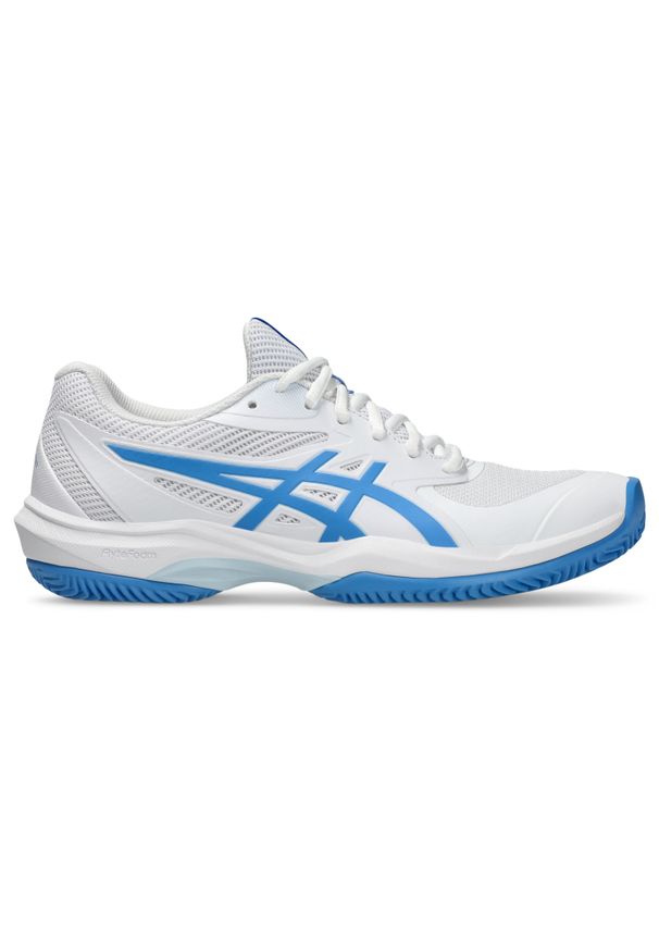 Damskie buty do tenisa Asics Game FF Clay/OC. Kolor: niebieski, wielokolorowy, biały. Sport: tenis
