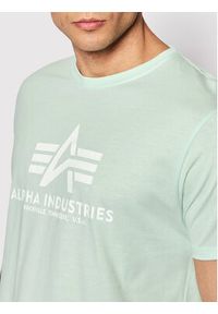 Alpha Industries T-Shirt Basic 100501 Zielony Regular Fit. Kolor: zielony. Materiał: bawełna #3