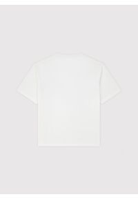 Pako Lorente - PAKO LORENTE - Biały t-shirt oversize. Okazja: na co dzień. Kolor: biały, brązowy. Materiał: bawełna. Styl: casual #2