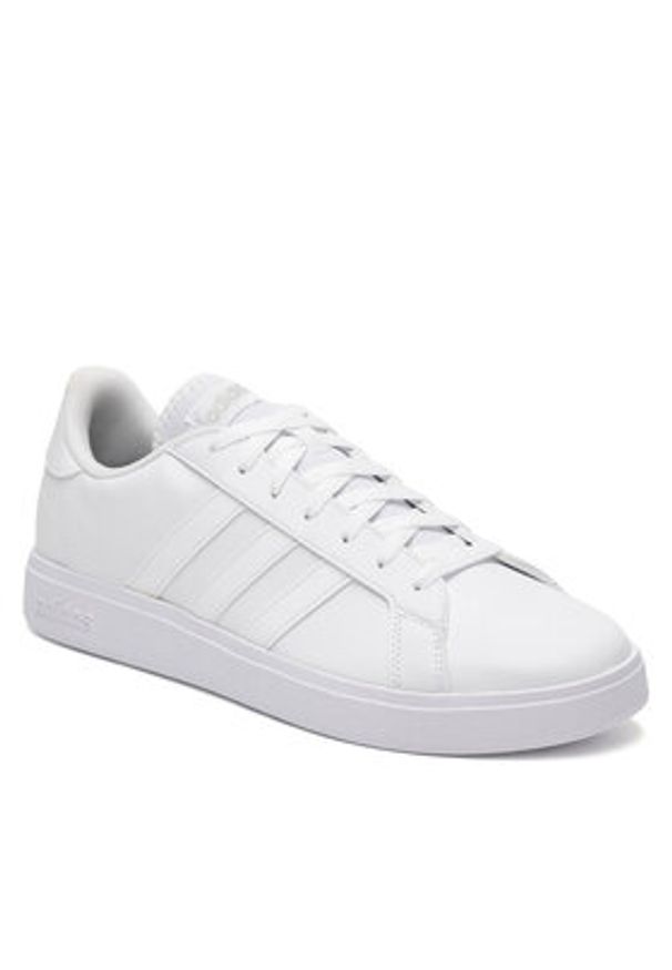 Adidas - adidas Sneakersy GRAND COURT BASE 2.0 JH9363 Biały. Kolor: biały. Materiał: skóra