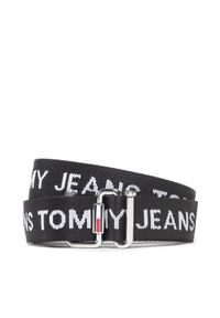 Tommy Jeans Pasek Damski Tjw Essential Webbing Belt AW0AW11650 Czarny. Kolor: czarny. Materiał: materiał #1