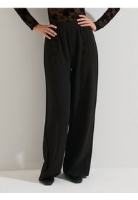 Sinsay - Spodnie straight leg - czarny. Kolor: czarny #1