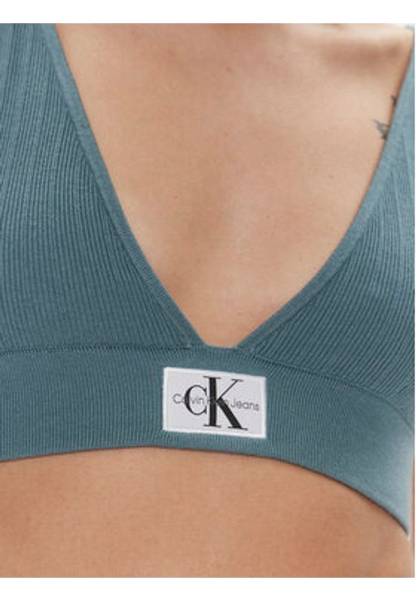 Calvin Klein Jeans Top Variegated J20J222625 Niebieski Slim Fit. Kolor: niebieski. Materiał: bawełna